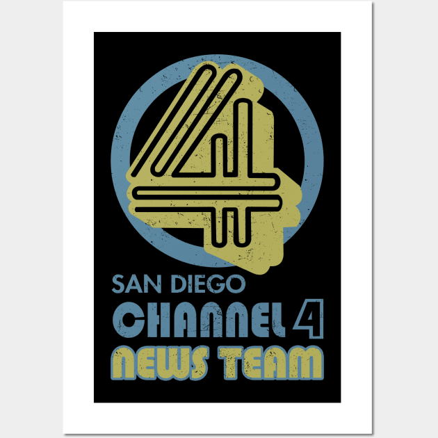 Anchorman San Diego Channel 4 News Team Logo Wall Art by Story At Dawn 